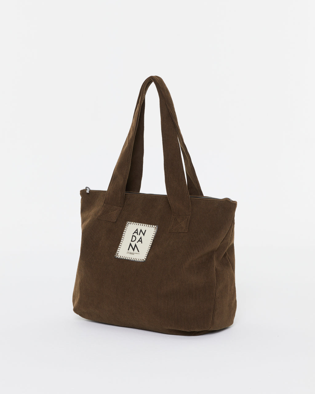 Bolso de mano de mujer de pana con cremallera