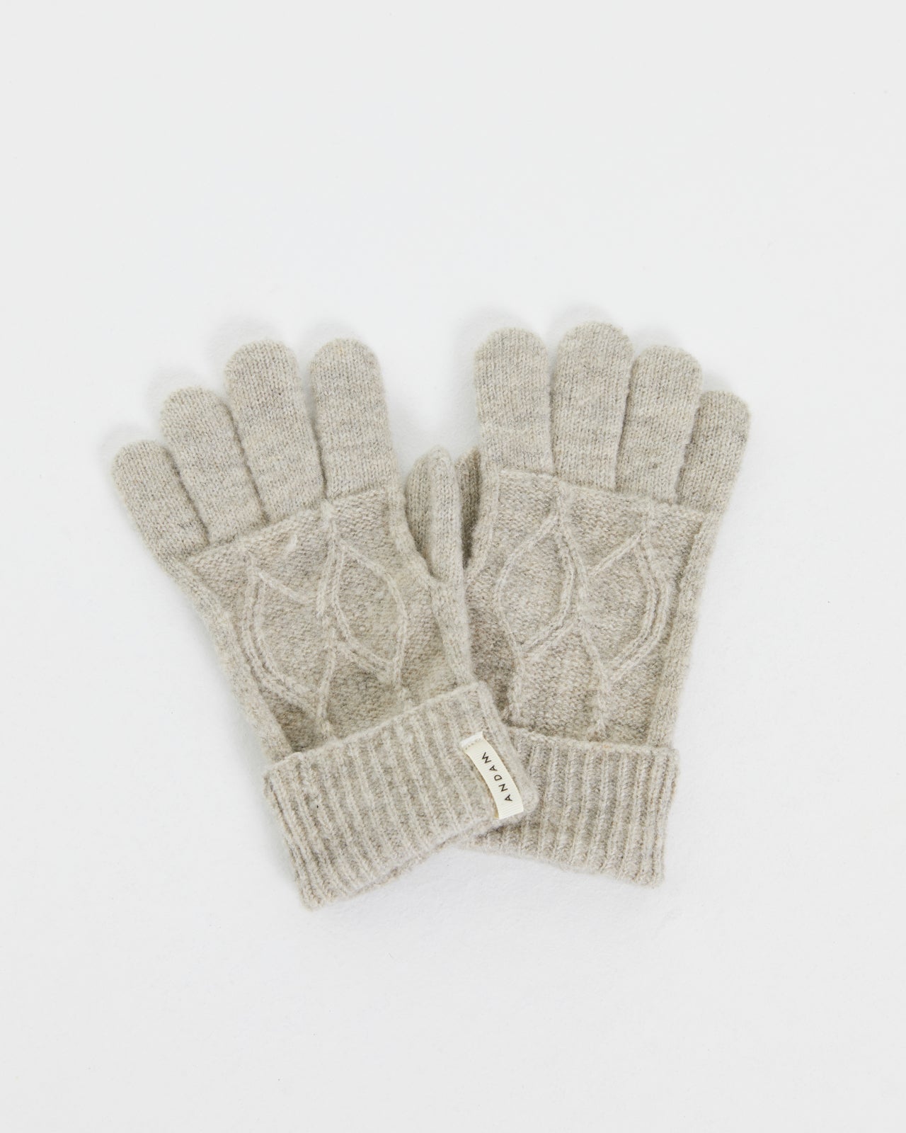 Damen Strickhandschuhe mit Flechtstruktur
