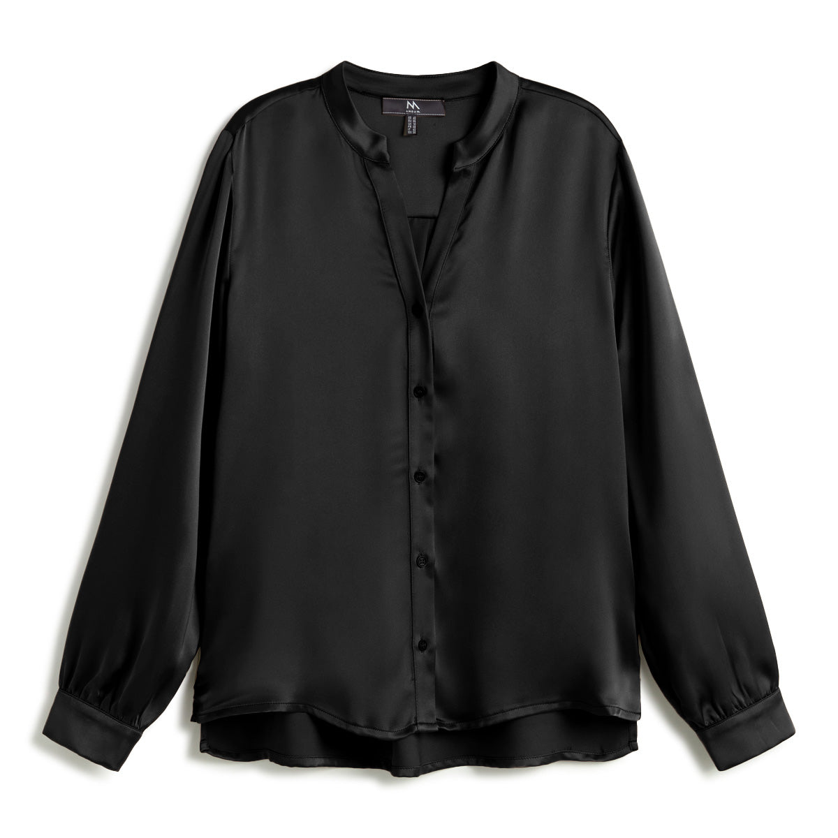 Camisa de mujer satinada de manga larga