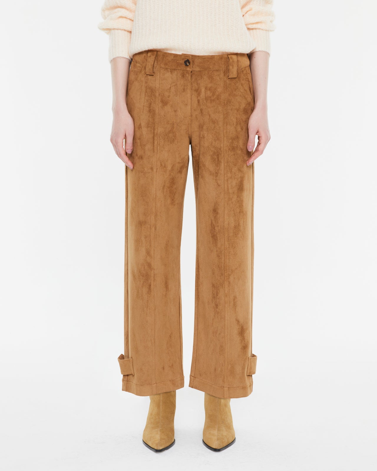 Pantalón ancho de mujer tobillero ante ecológico