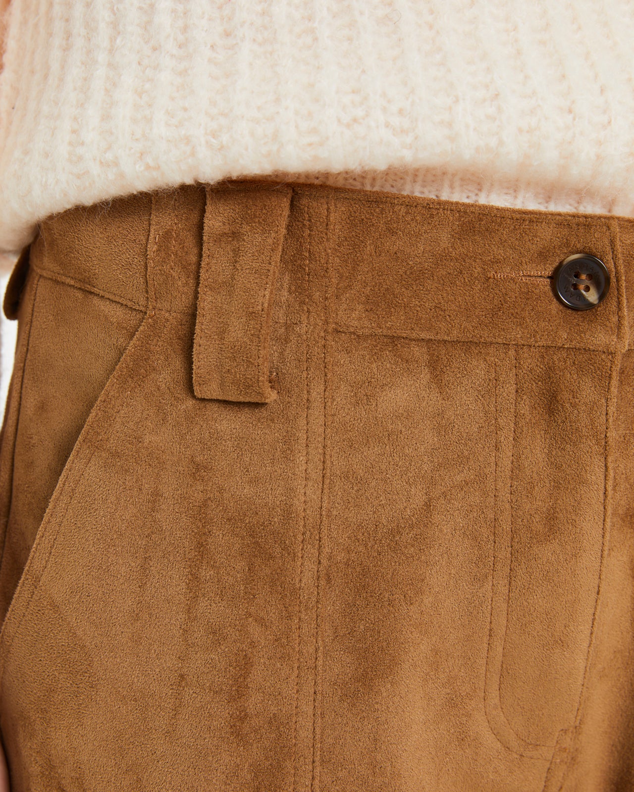 Pantalón ancho de mujer tobillero ante ecológico
