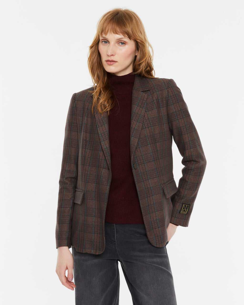 Damenblazer mit Karomuster