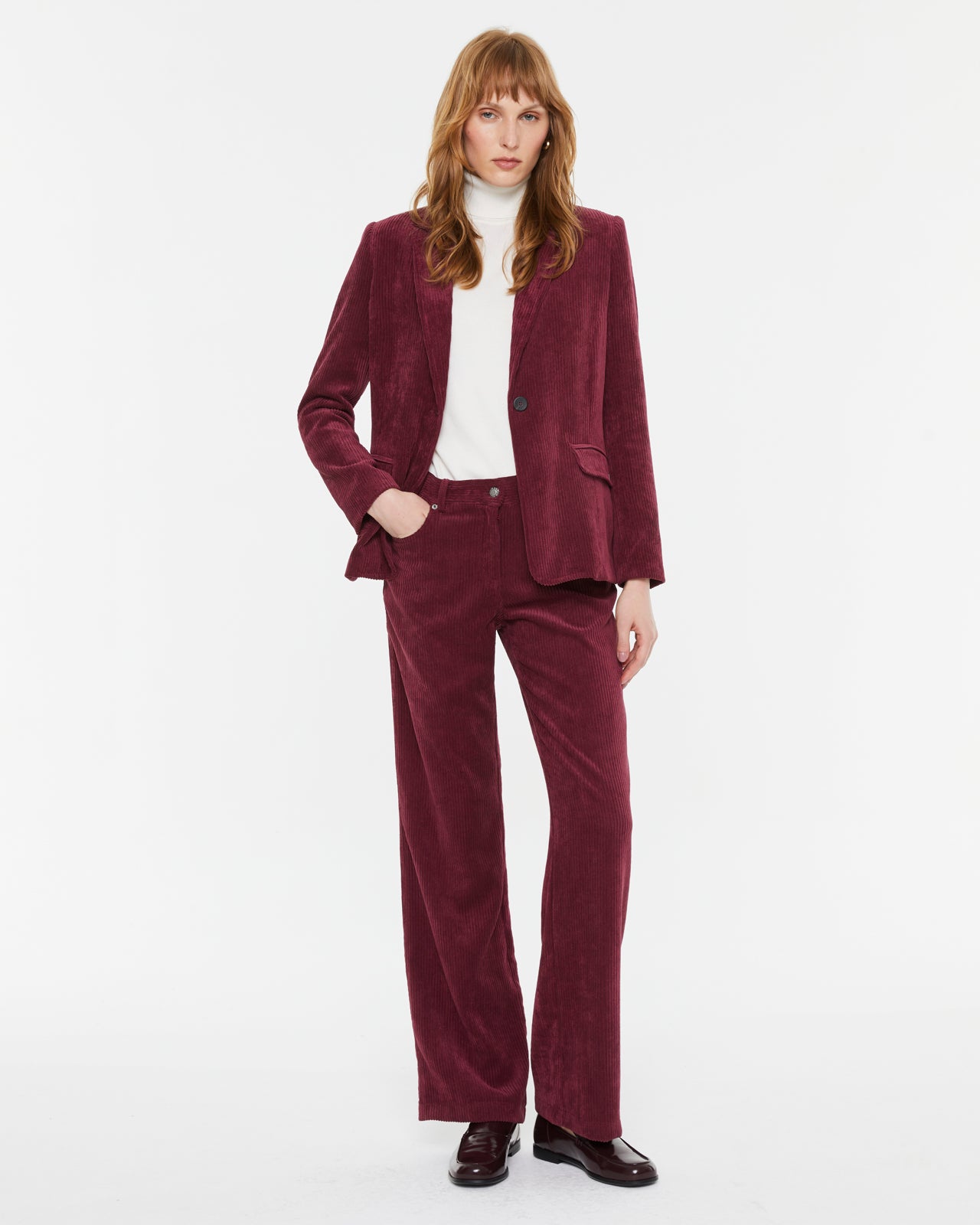 Gefütterter Cordblazer für Damen