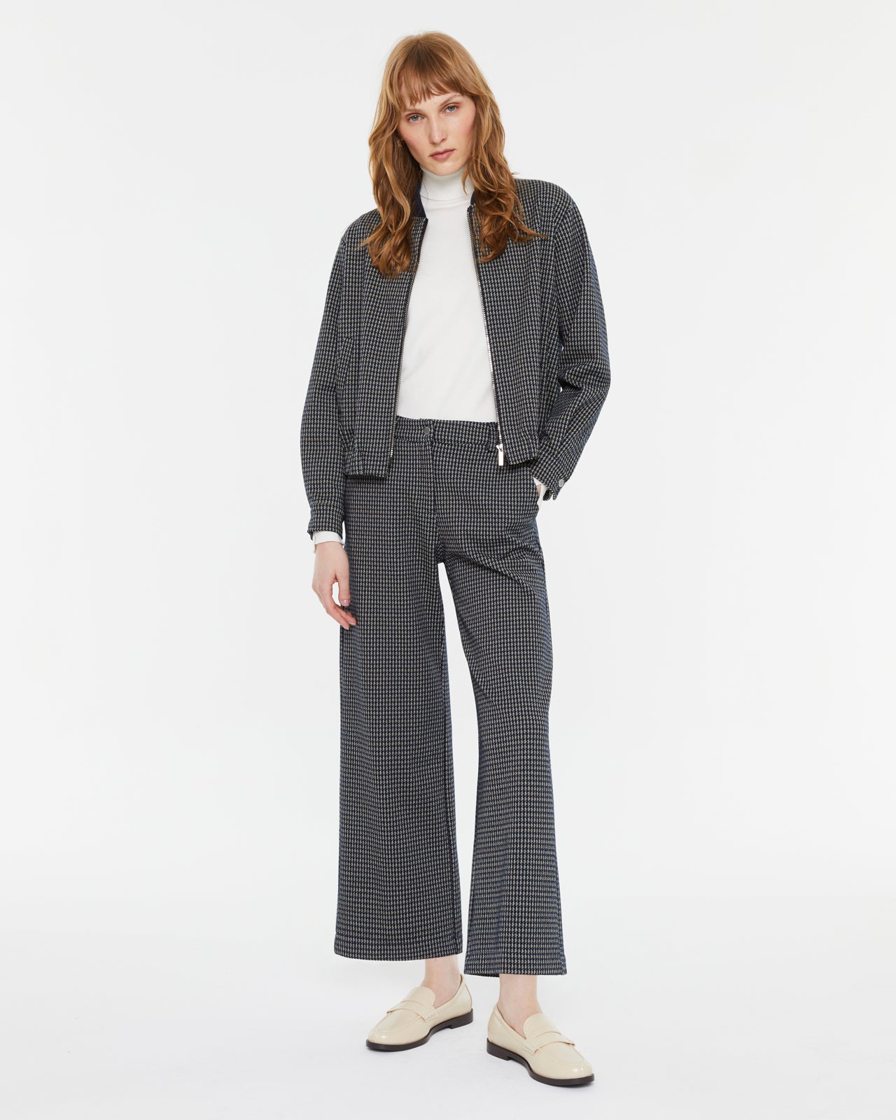 Chaqueta de mujer bomber punto estampado