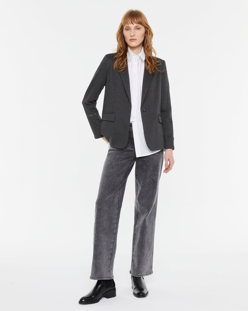 Blazer de mujer en punto liso forrada