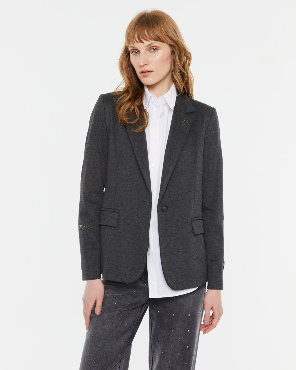 Blazer de mujer en punto liso forrada