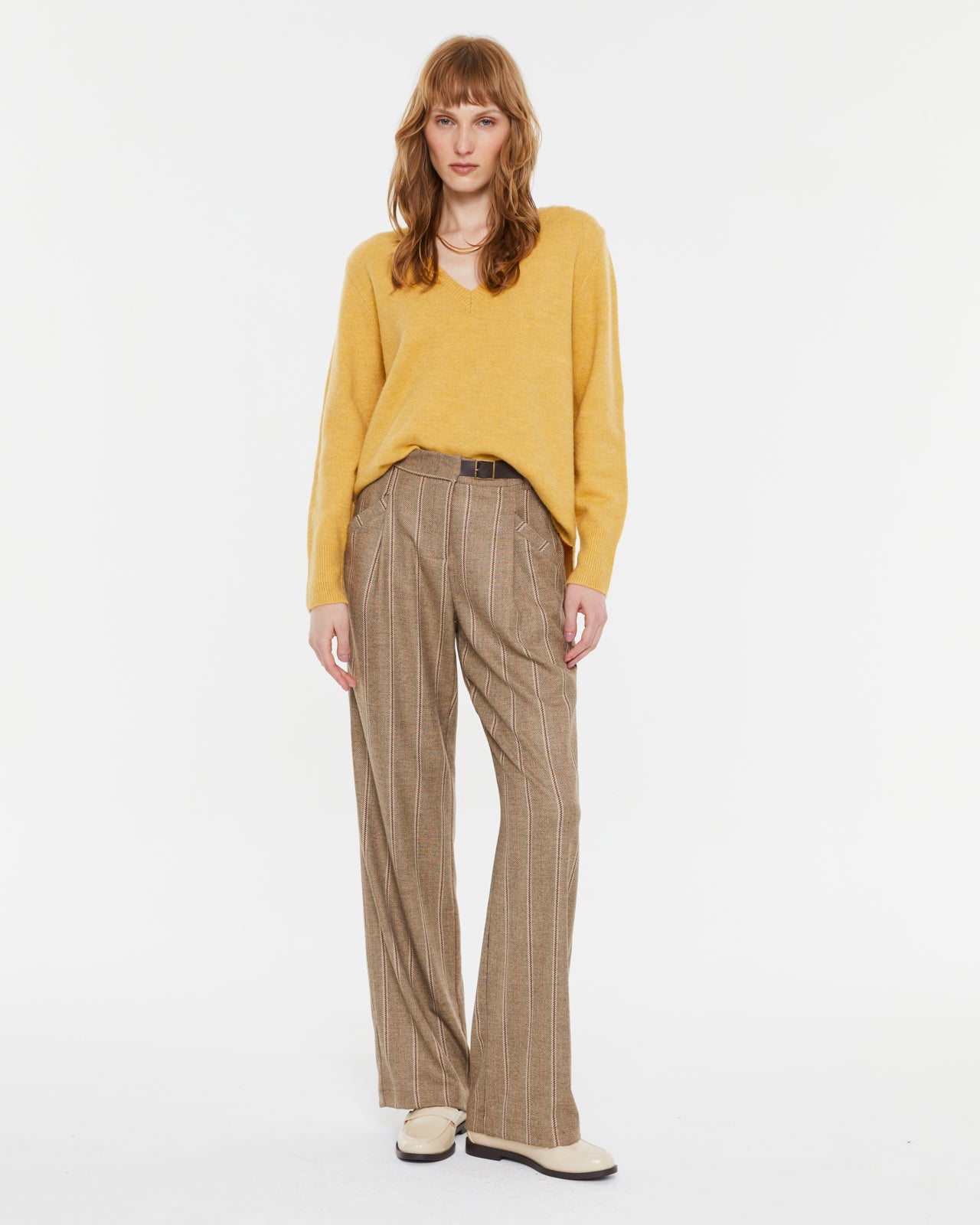 Basic Damen V-Ausschnitt Pullover