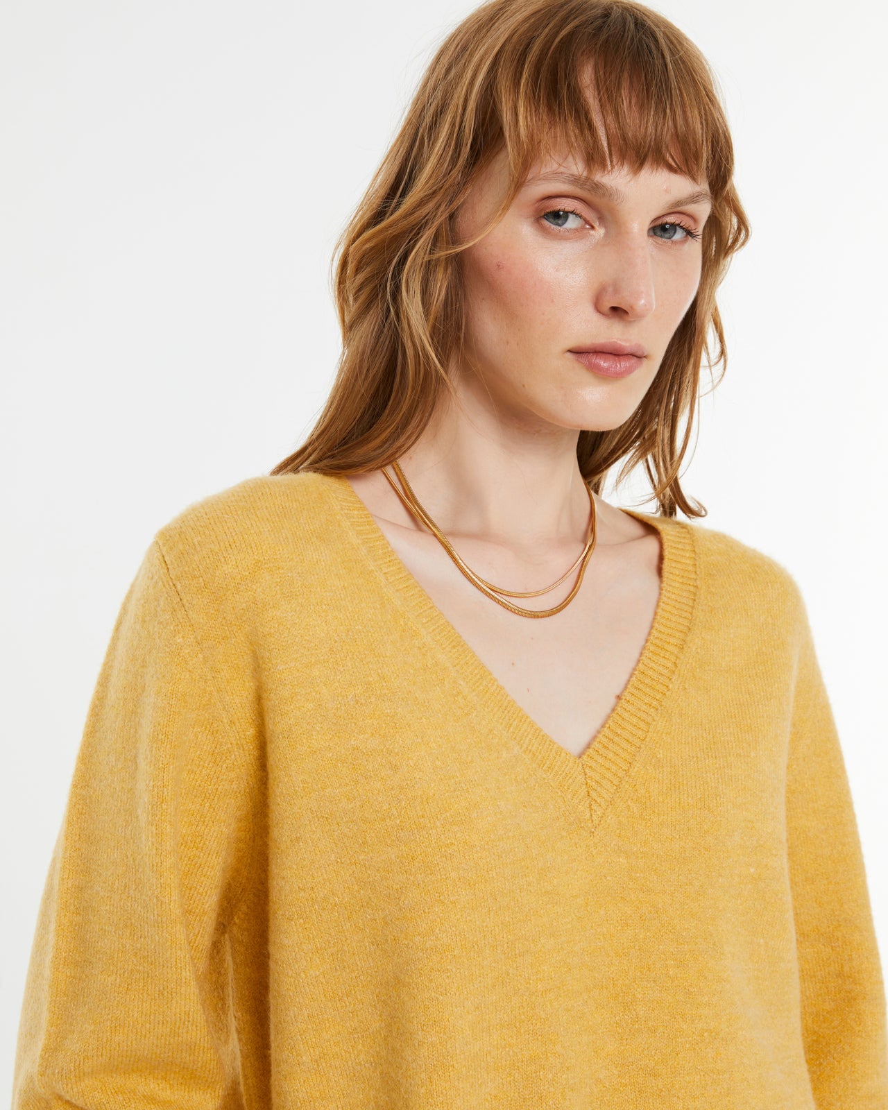 Jersey de mujer básico cuello pico