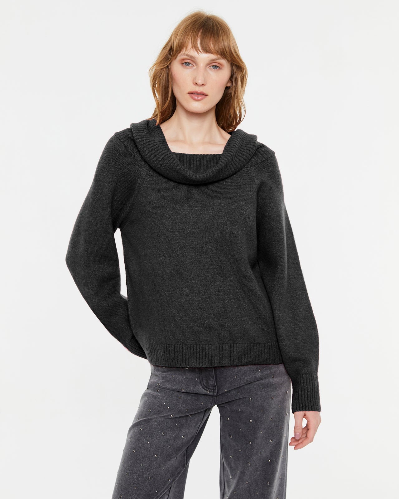 Damenpullover mit Bardot-Ausschnitt