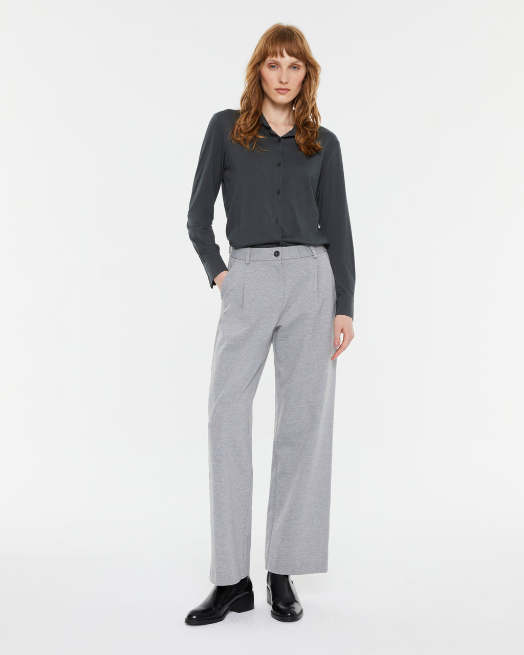 Camisa de mujer en punto liso