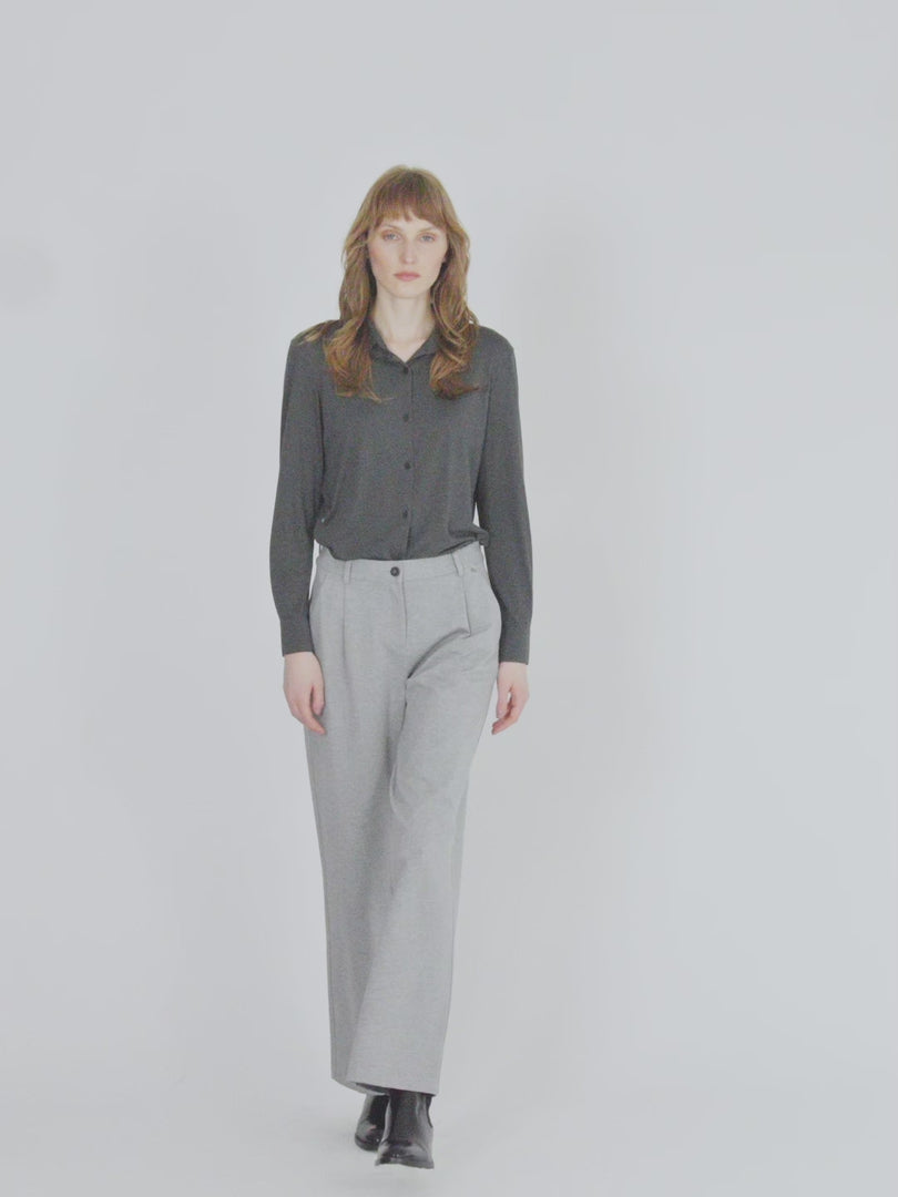 Camisa de mujer en punto liso