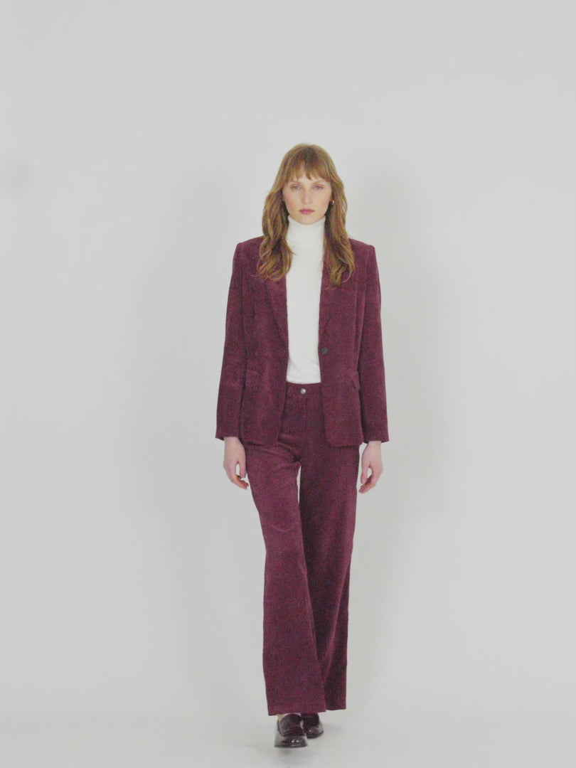 Blazer de mujer de pana forrada