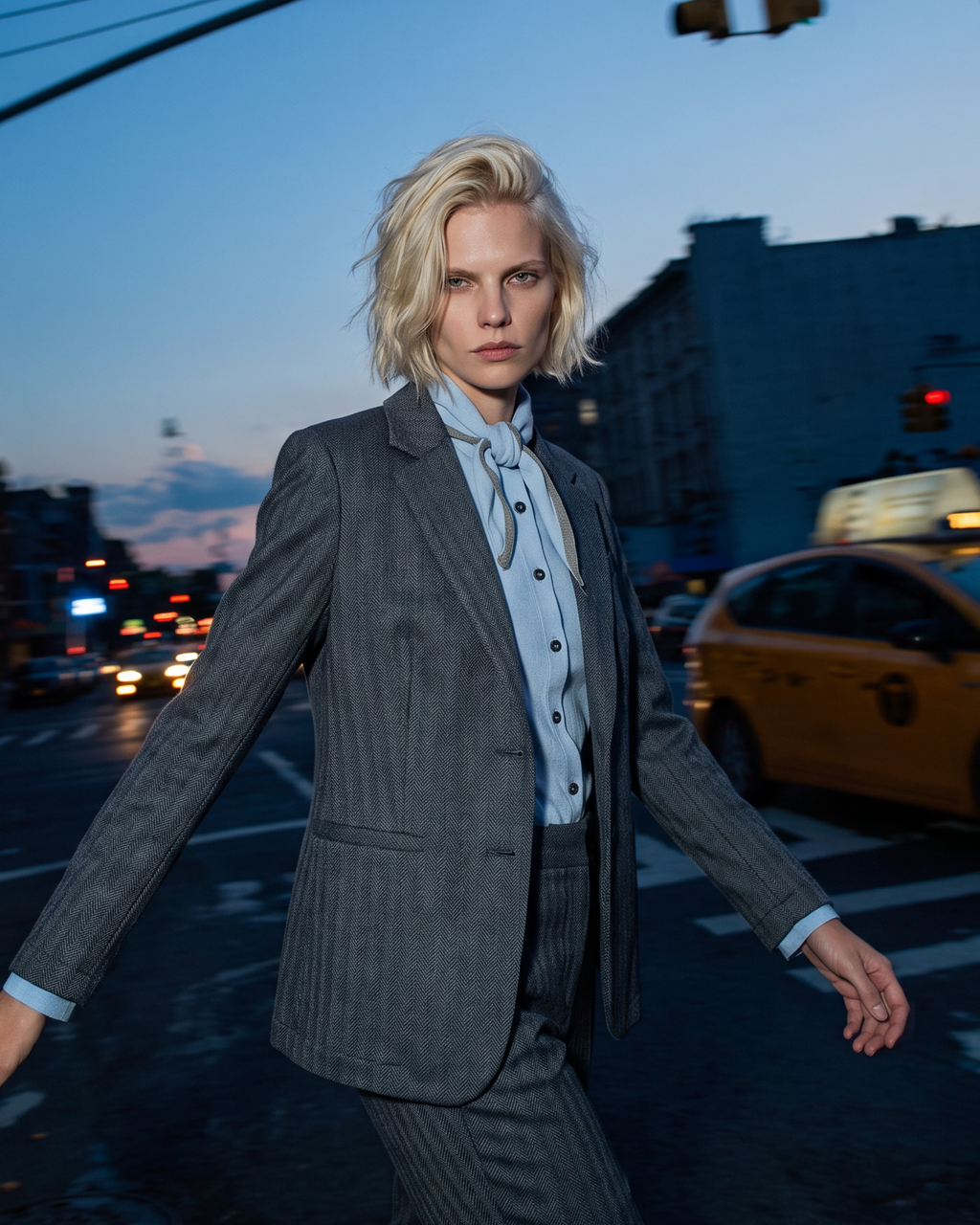 Blazer de mujer en punto espiga