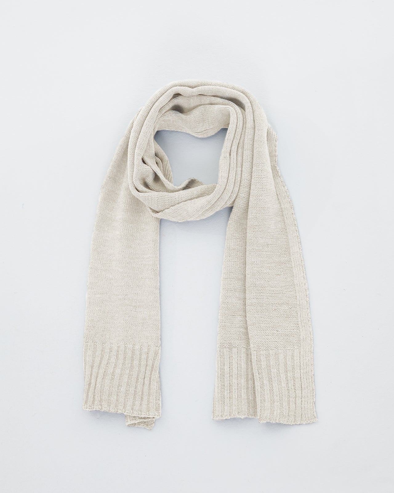 Plain knit scarf.