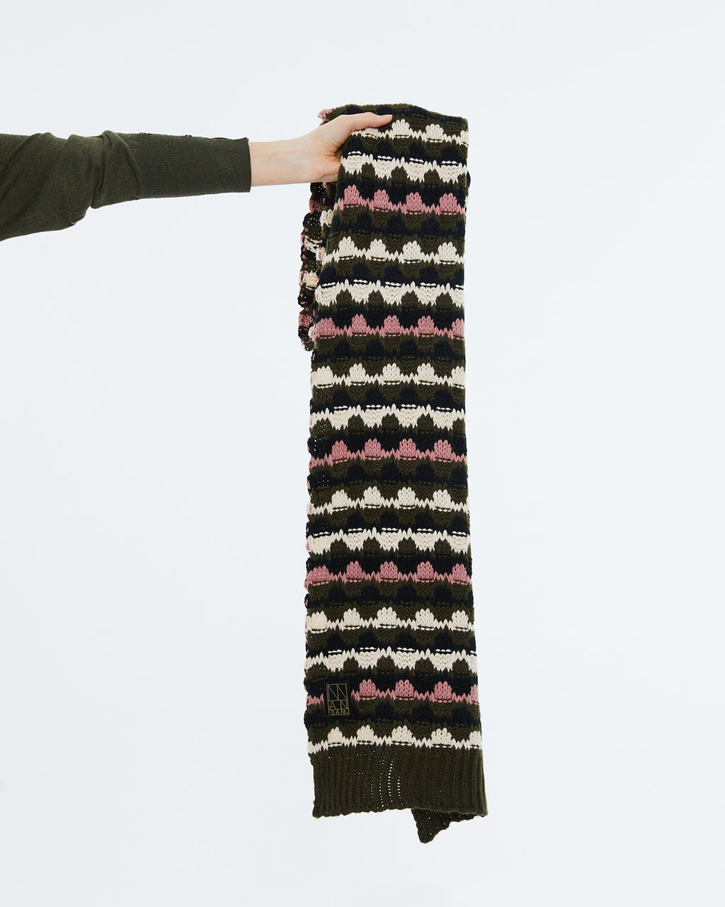 Women's knitted scarf.