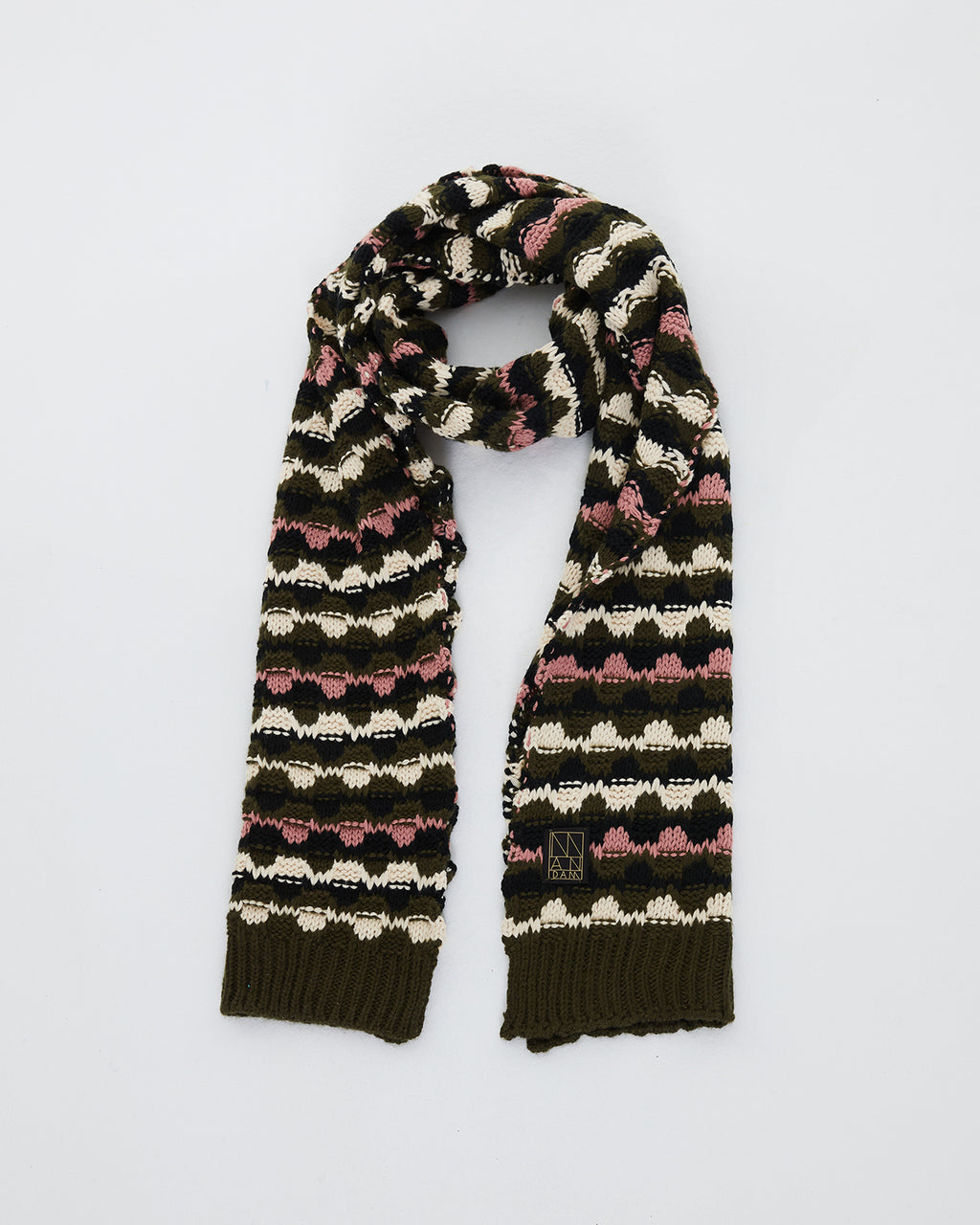 Women's knitted scarf.