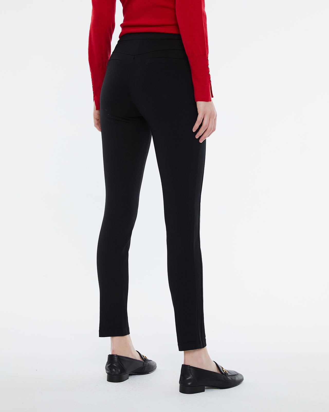 Women's leggings in Roman stitch, elastic waist.