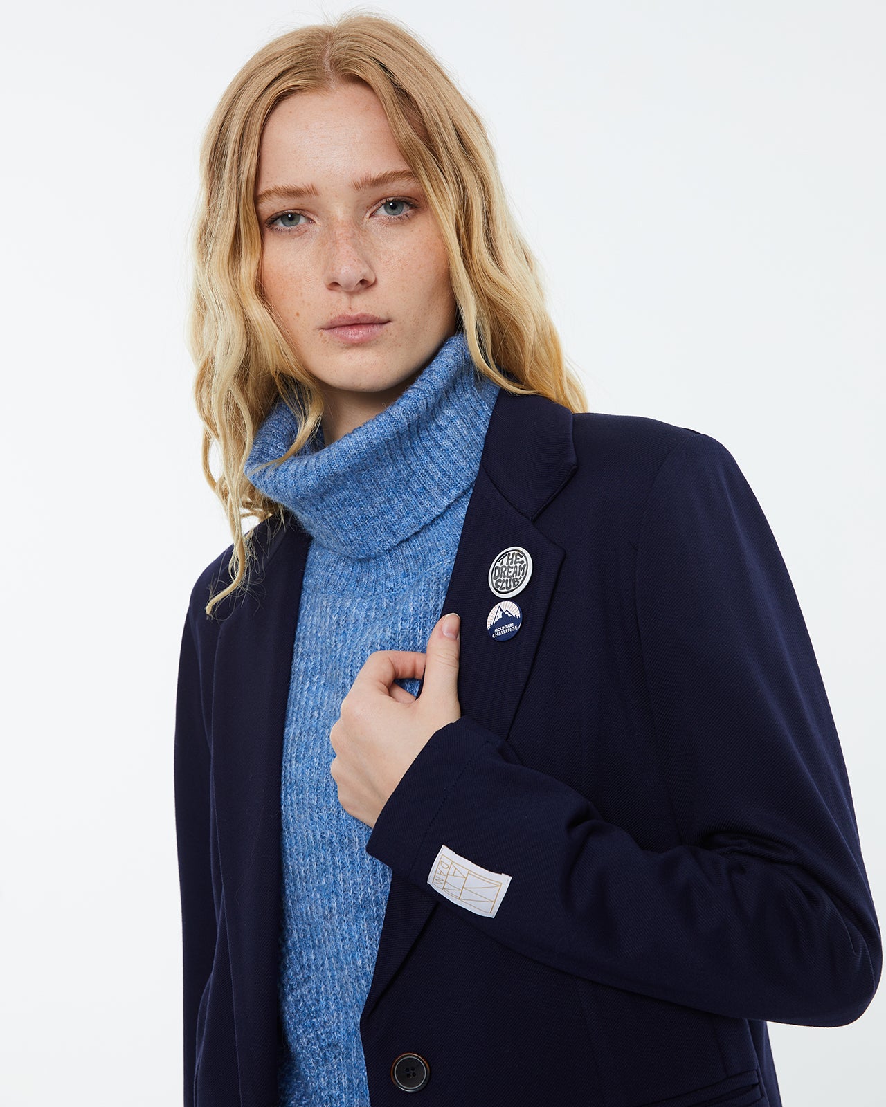 Women's blazer in plain knit.