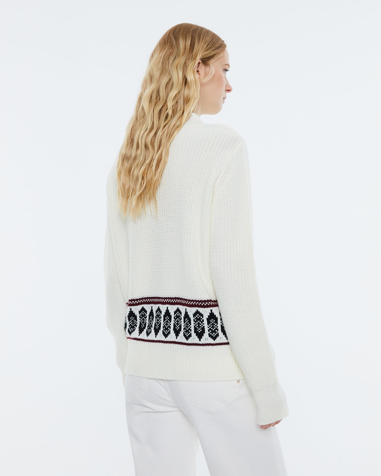 Women's jacquard sweater.