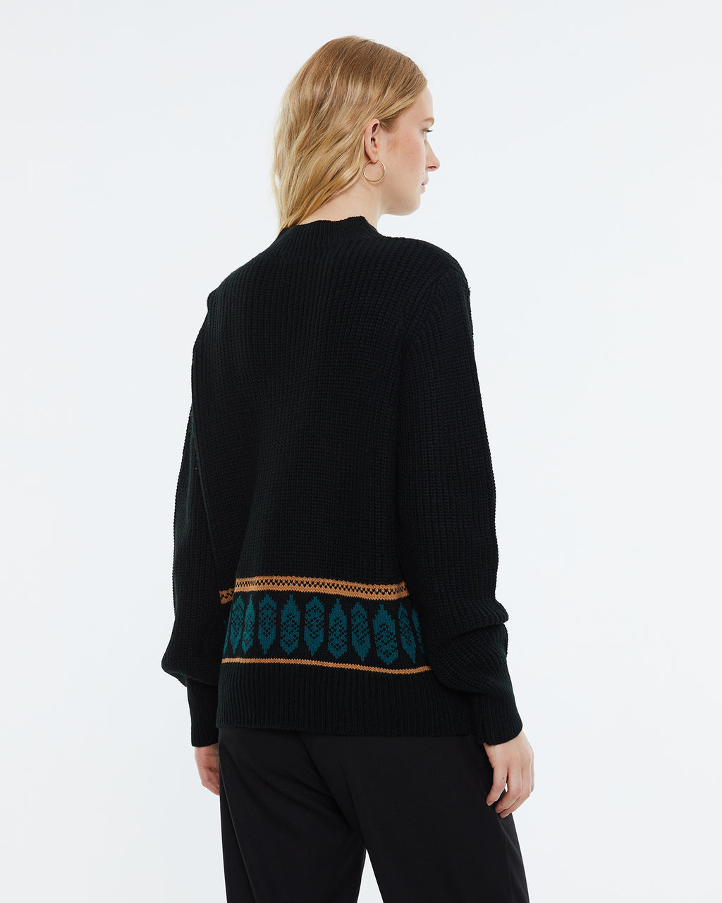 Women's jacquard sweater.