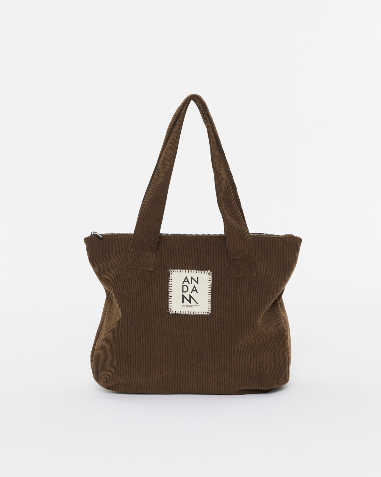 Bolso de mano de mujer de pana con cremallera