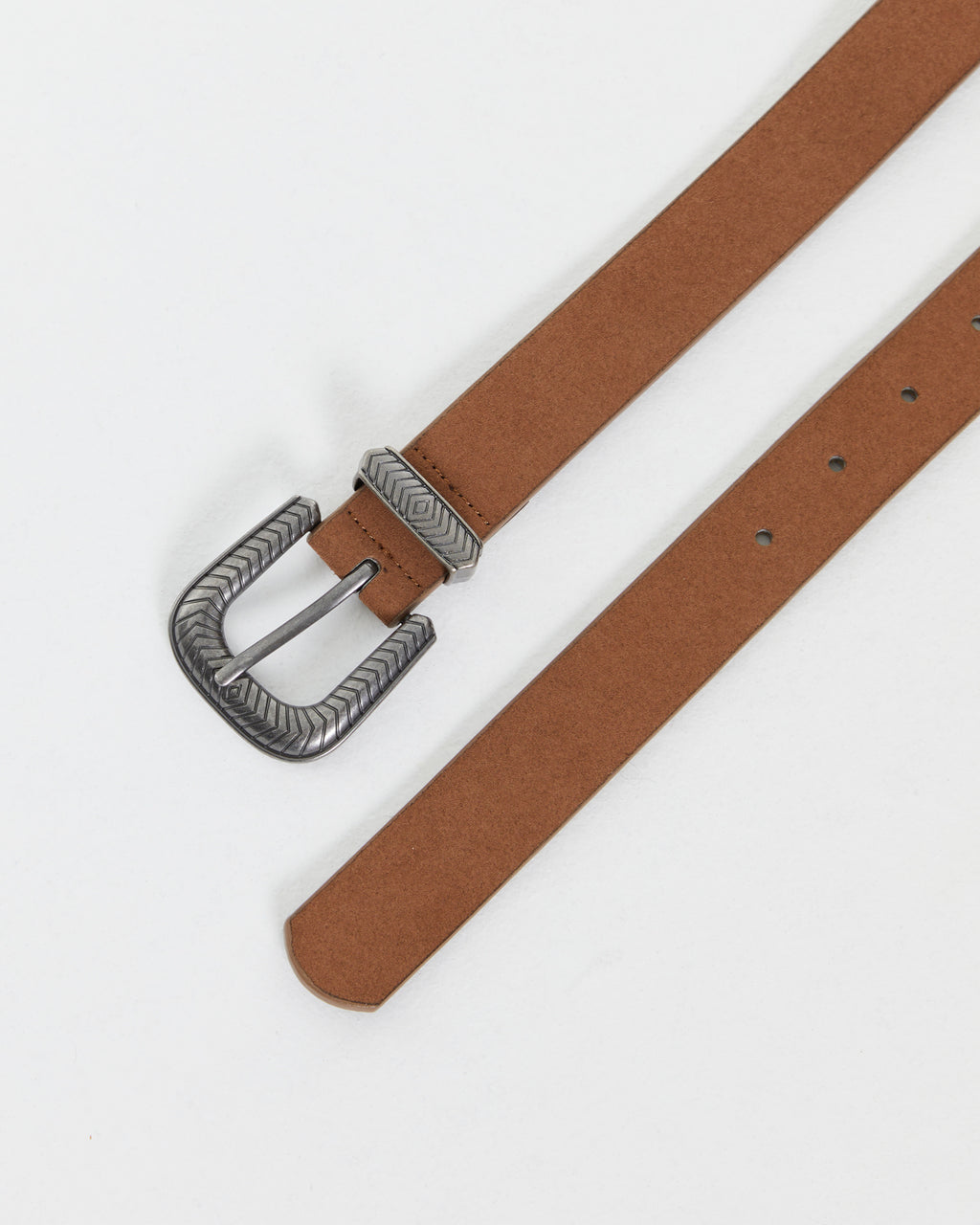 Gürtel mit quadratischer Schnalle aus Öko-Leder