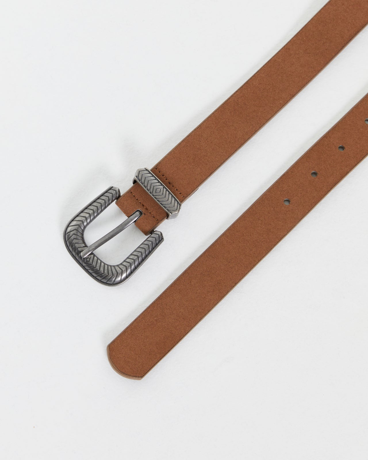 Gürtel mit quadratischer Schnalle aus Öko-Leder