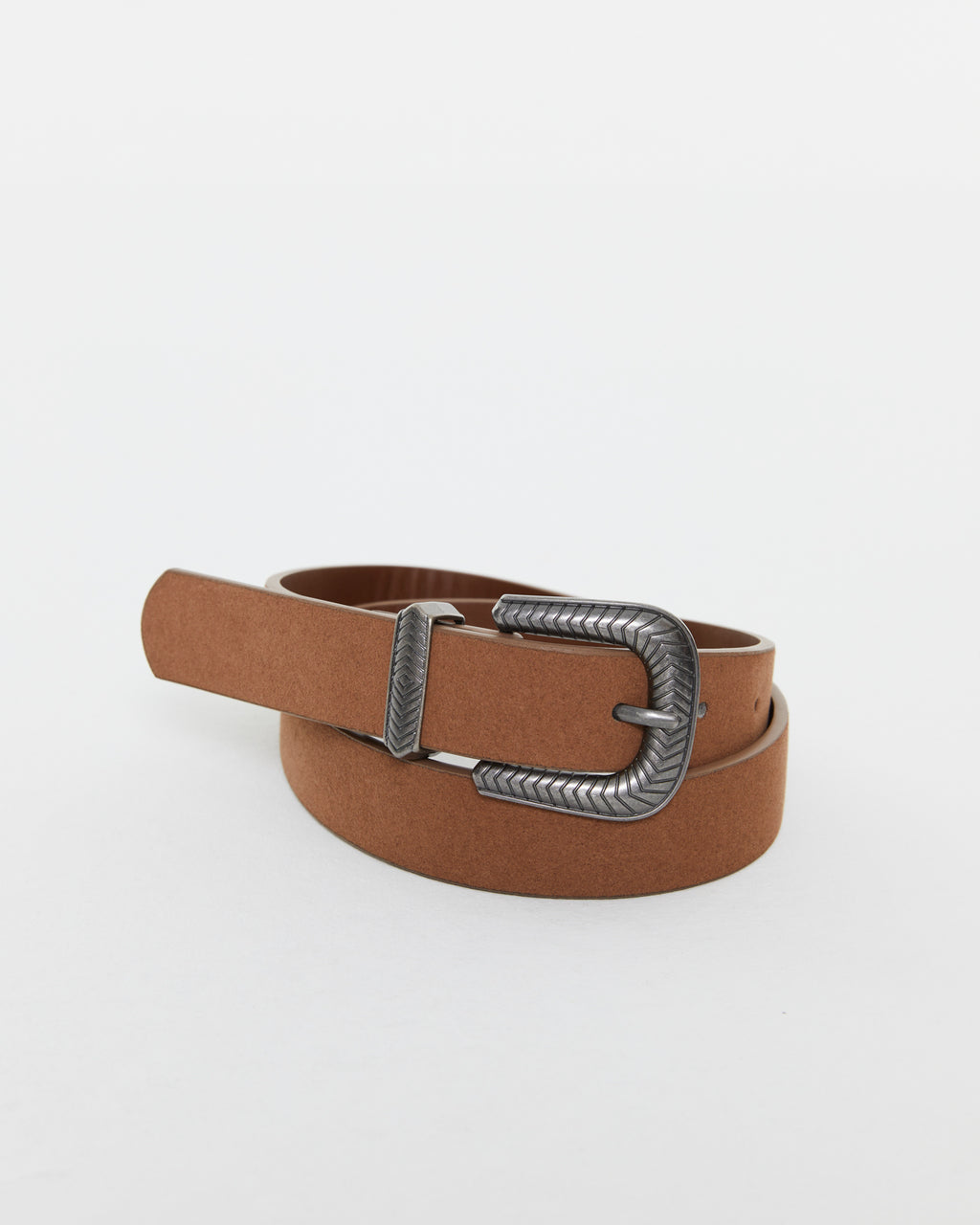 Gürtel mit quadratischer Schnalle aus Öko-Leder