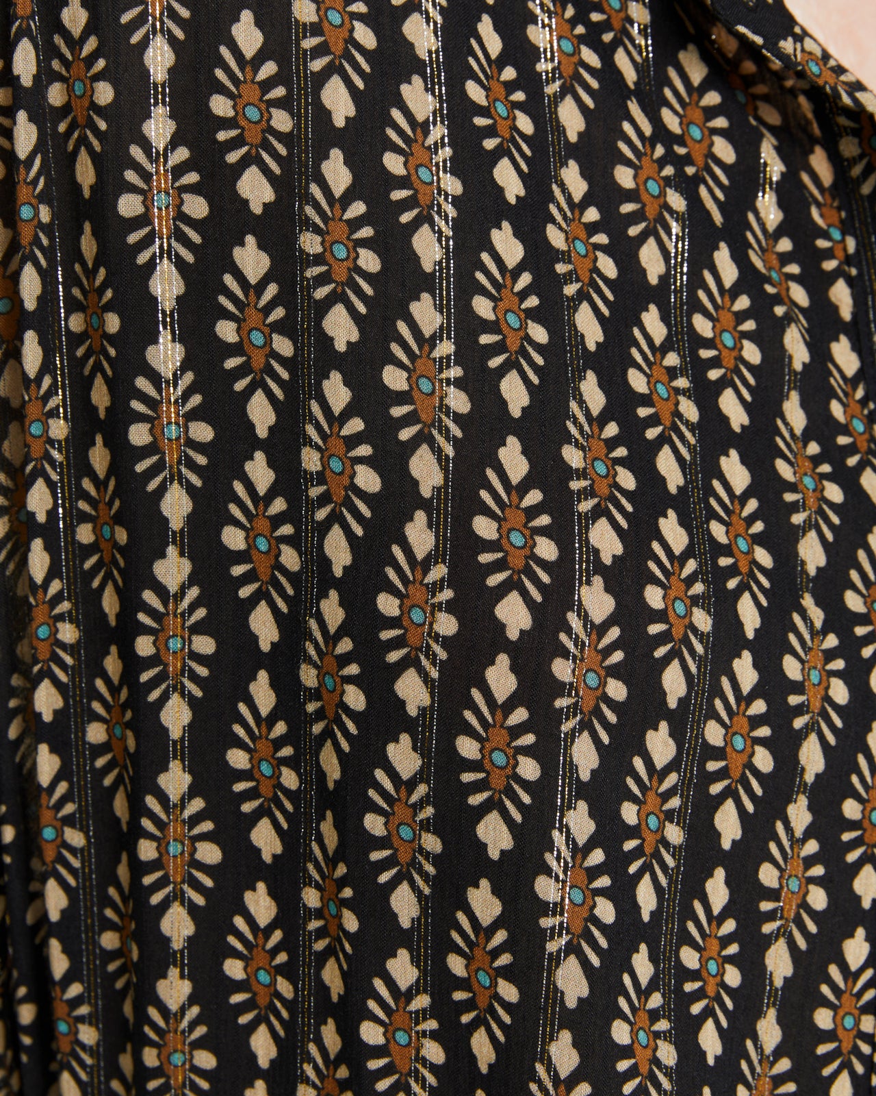 Camisa de mujer estampada cuello camisero