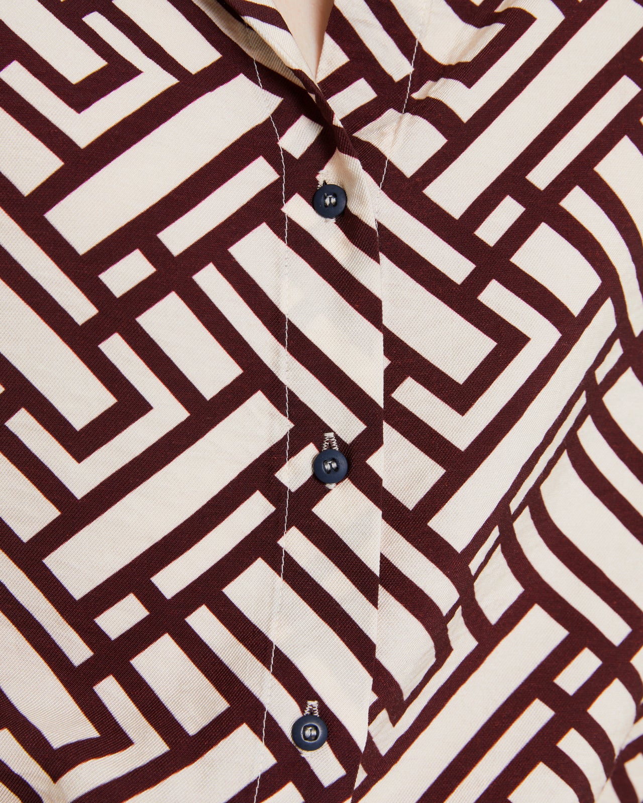 Camisa de mujer estampada de manga larga