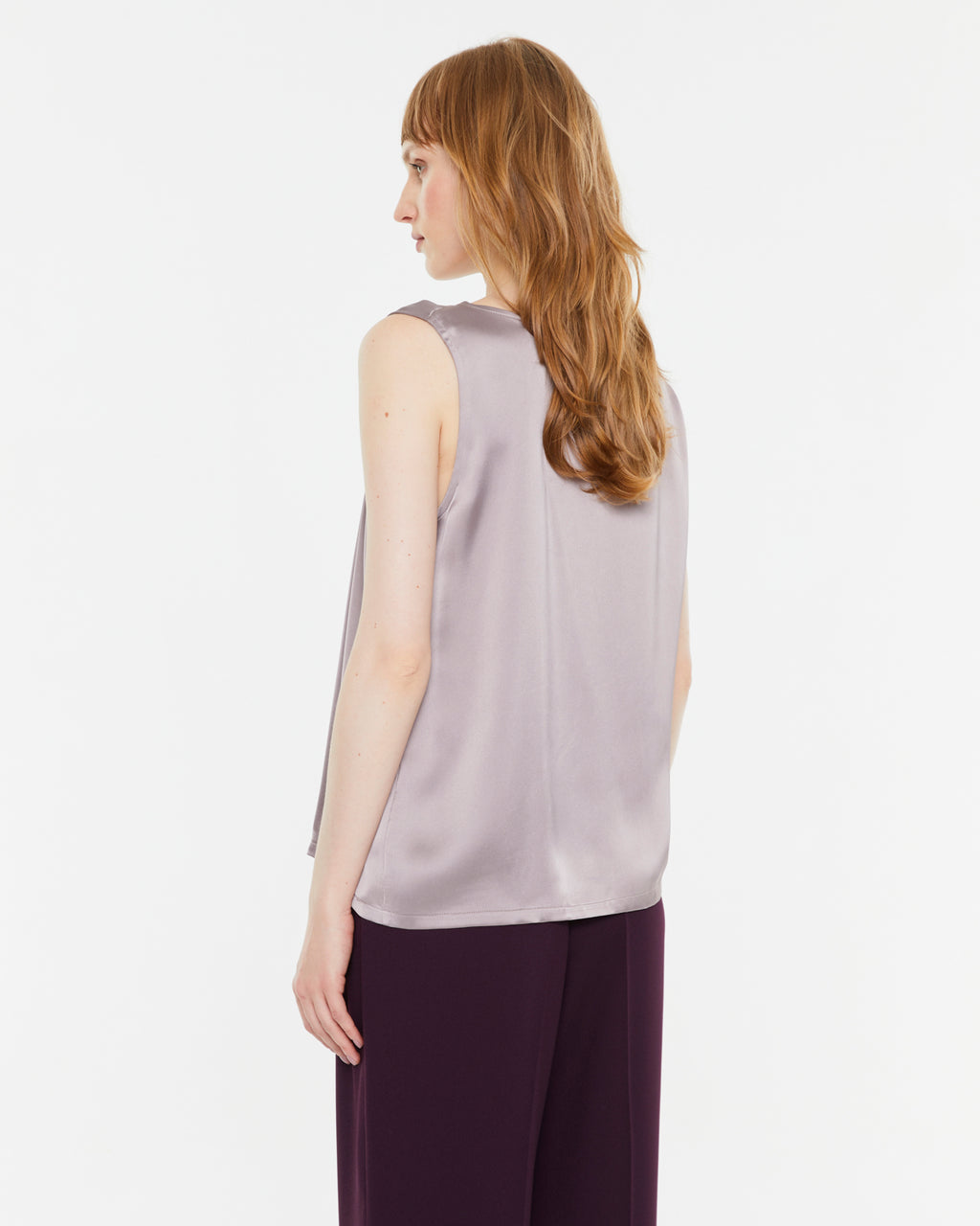Asymmetrisches Satin-Damentop