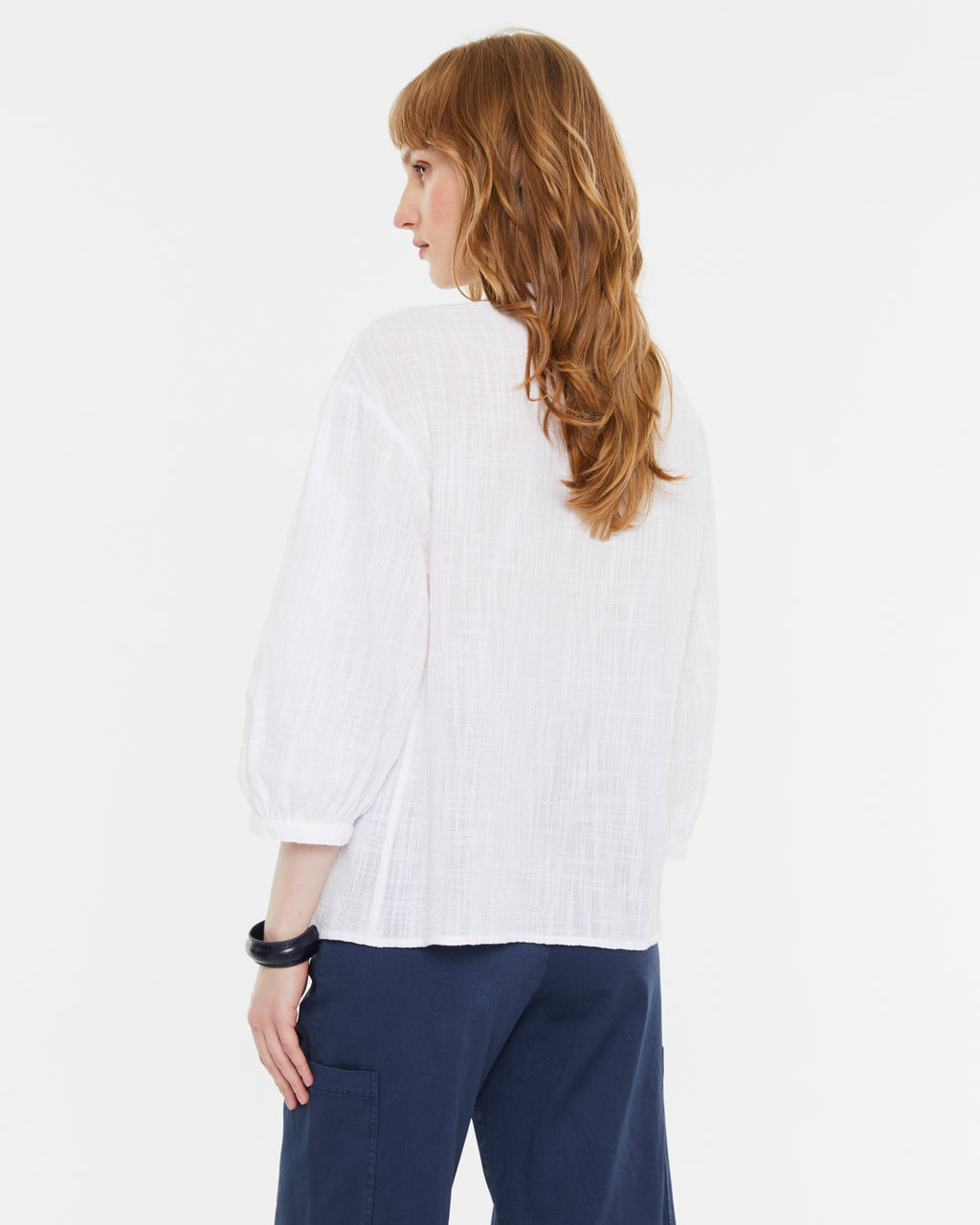 Blusa de mujer lisa manga francesa