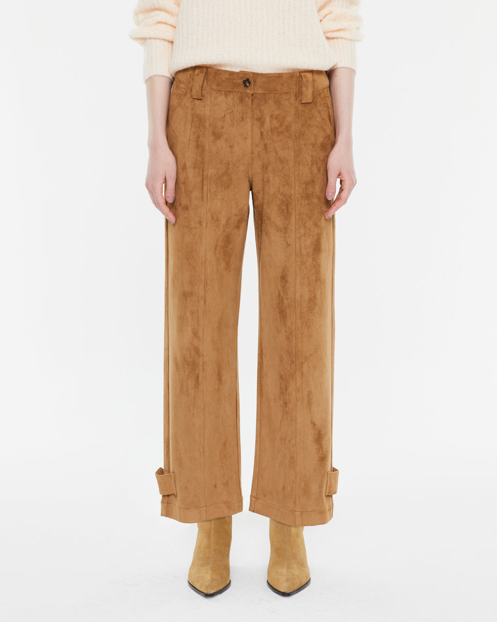 Pantalón ancho de mujer tobillero ante ecológico