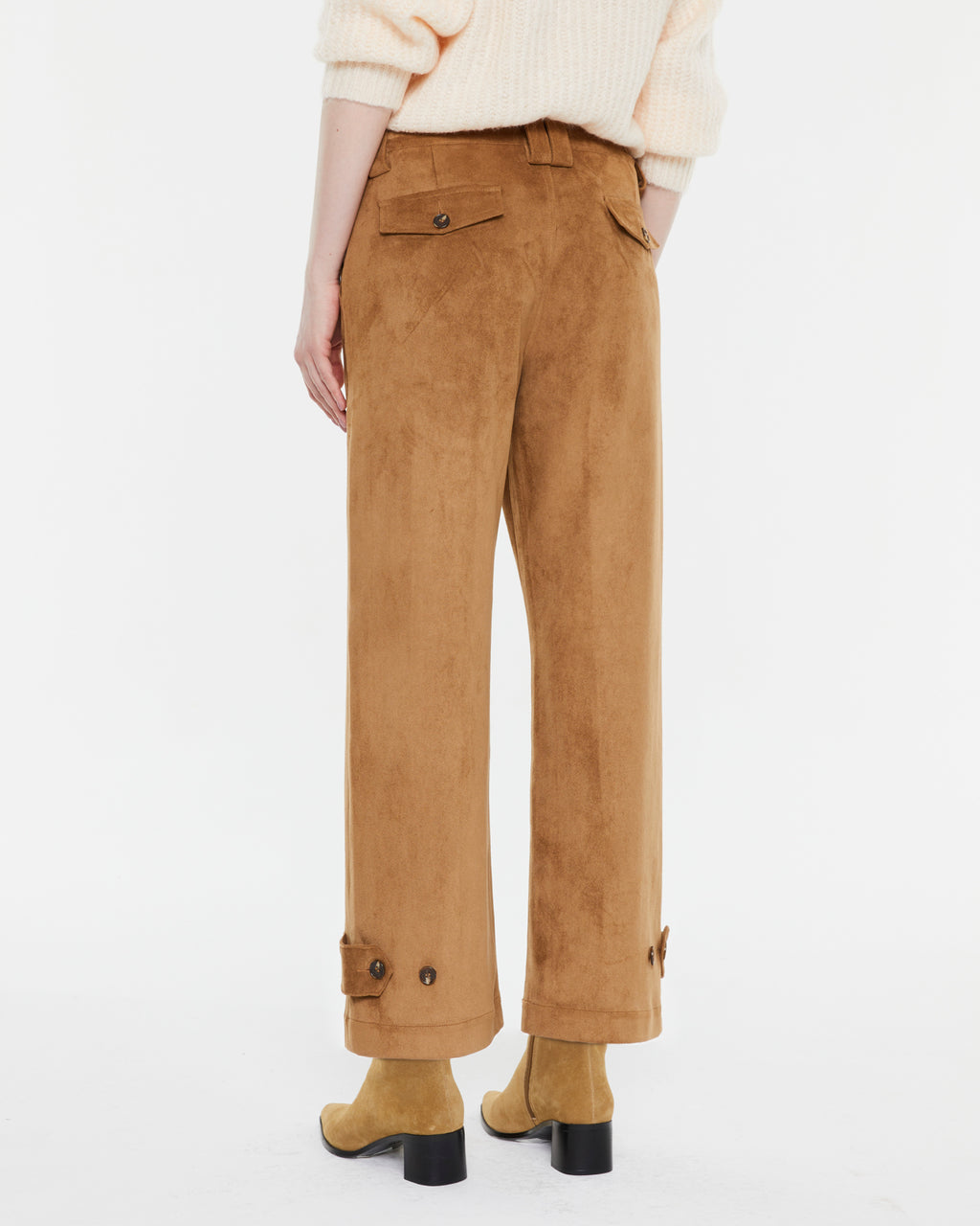 Pantalón ancho de mujer tobillero ante ecológico