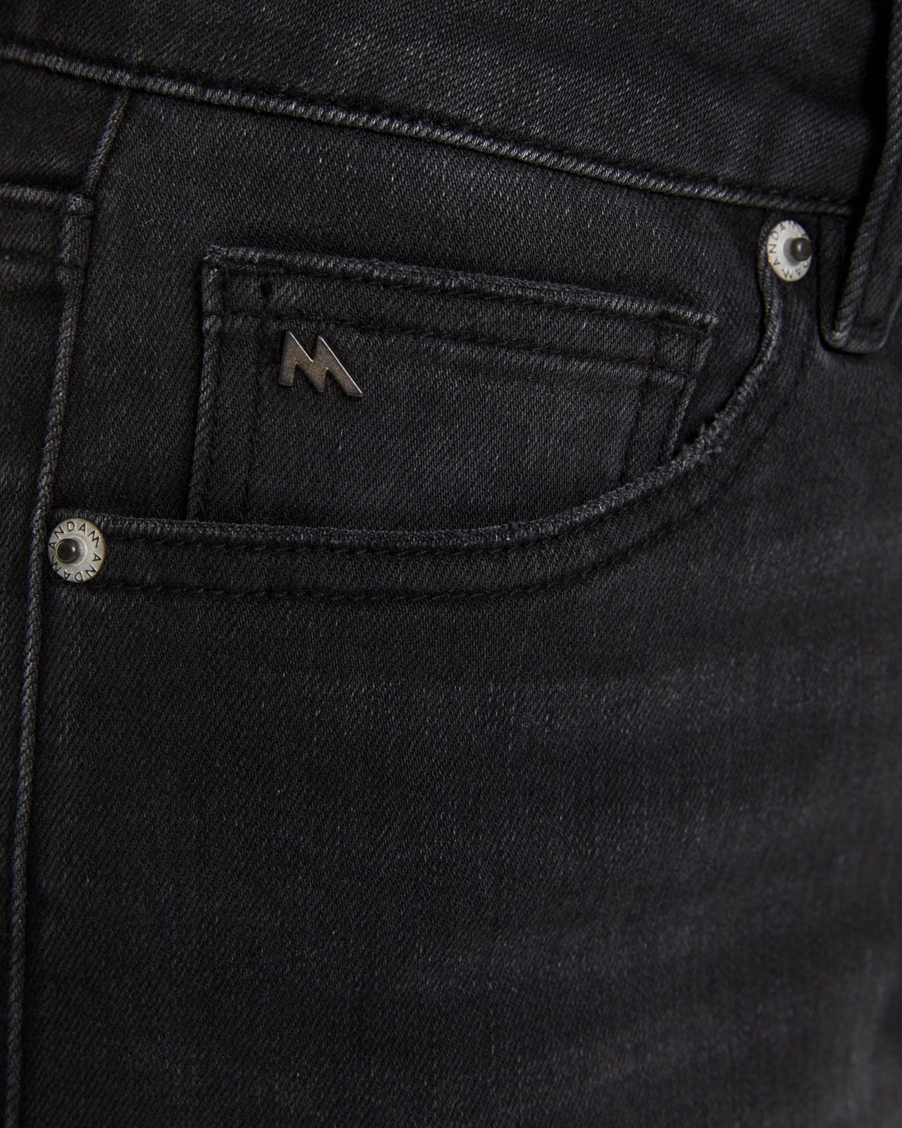 Women's straight-leg jeans with a high waist and zipper closure