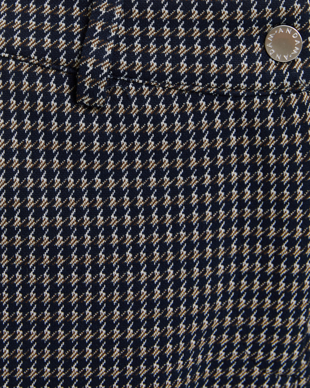 Pantalón ancho de mujer tobillero punto estampado