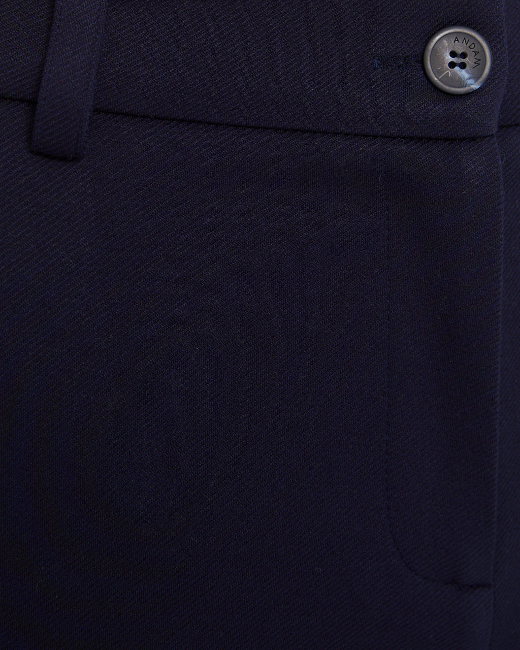 Pantalón campana de mujer en punto liso de tiro alto