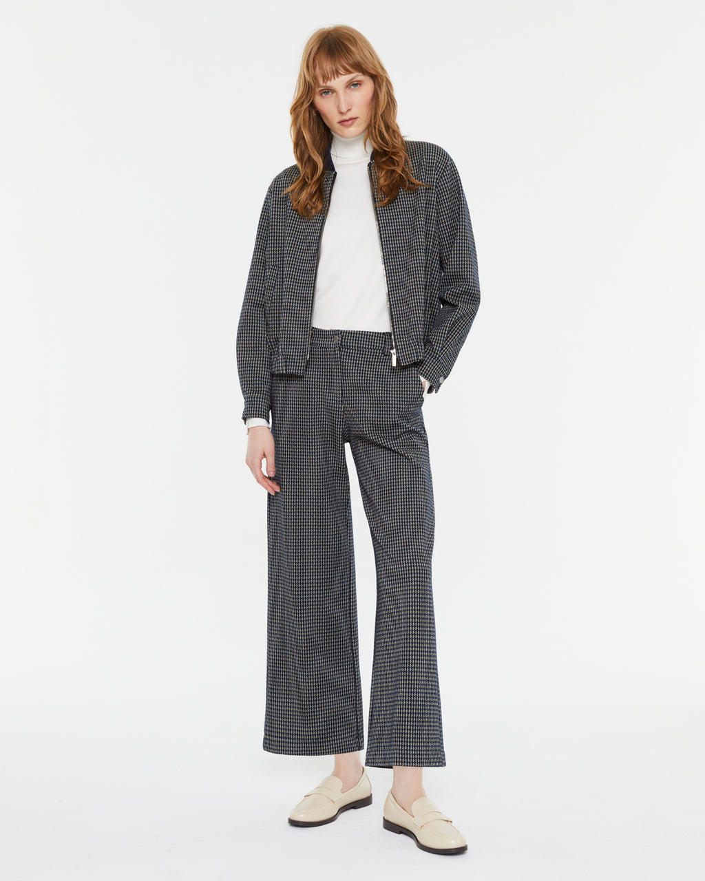 Chaqueta de mujer bomber punto estampado