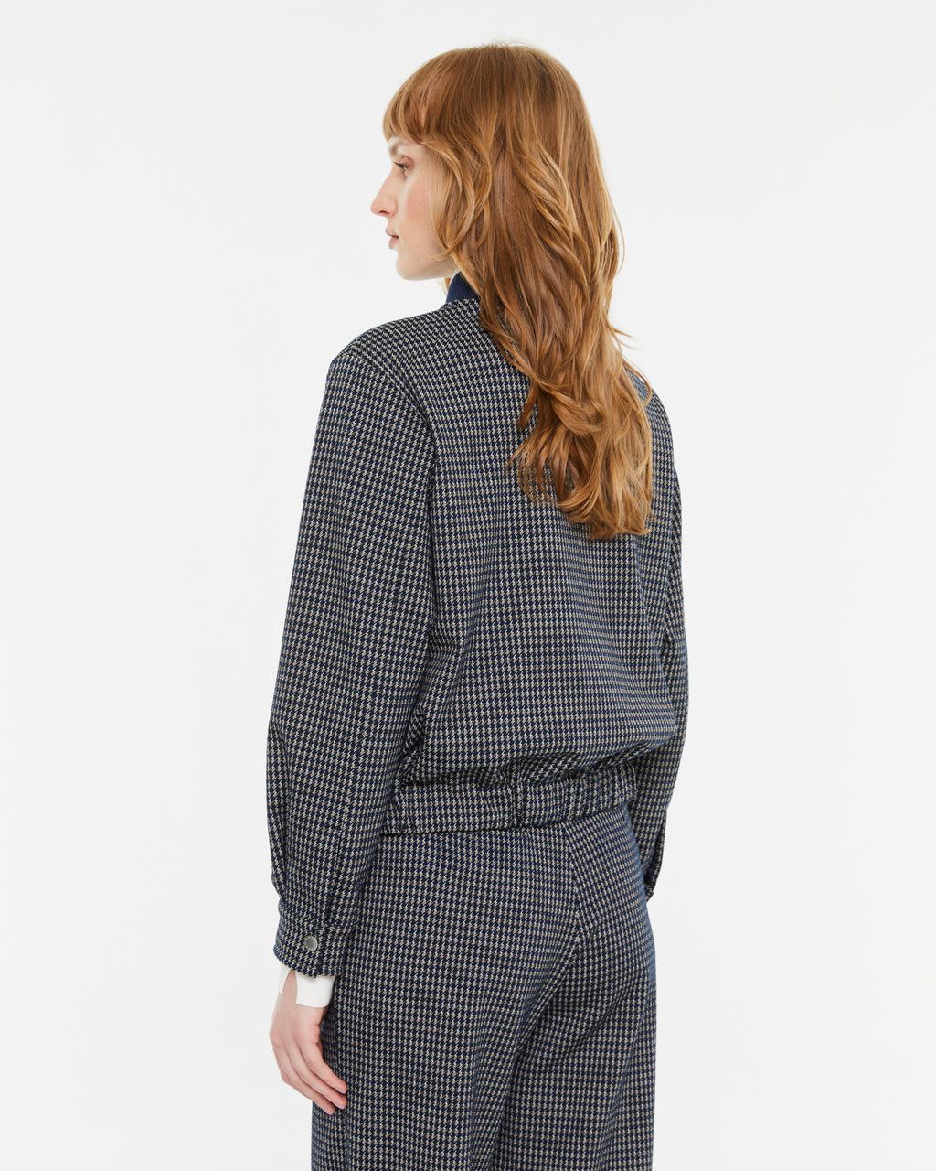 Chaqueta de mujer bomber punto estampado