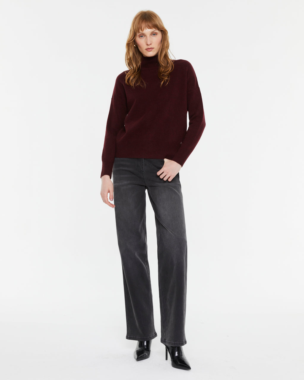 Jersey de mujer básico cuello perkins