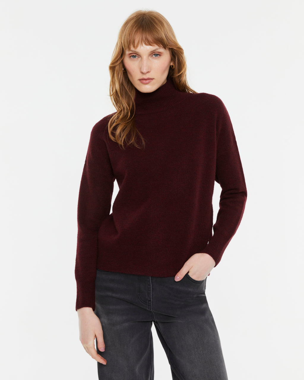 Jersey de mujer básico cuello perkins