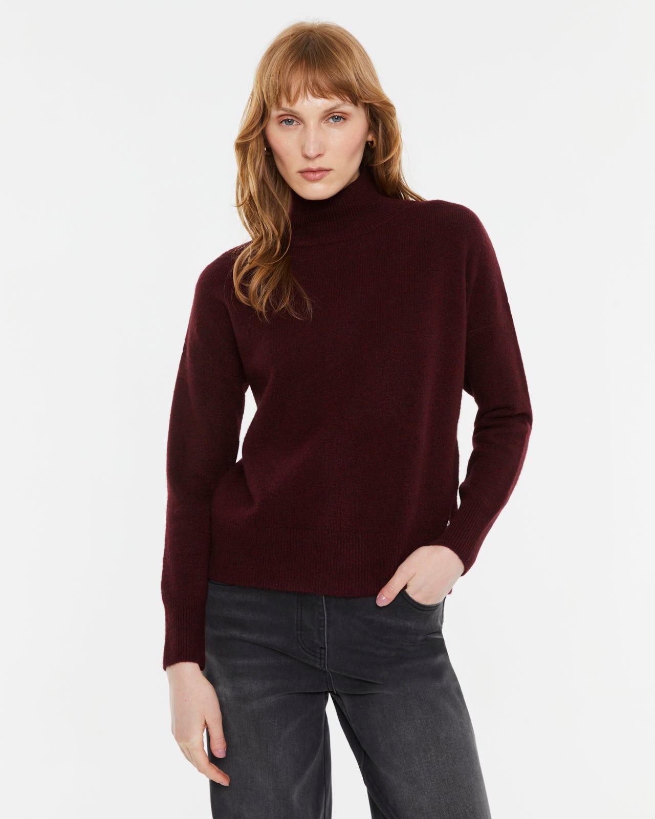 Jersey de mujer básico cuello perkins