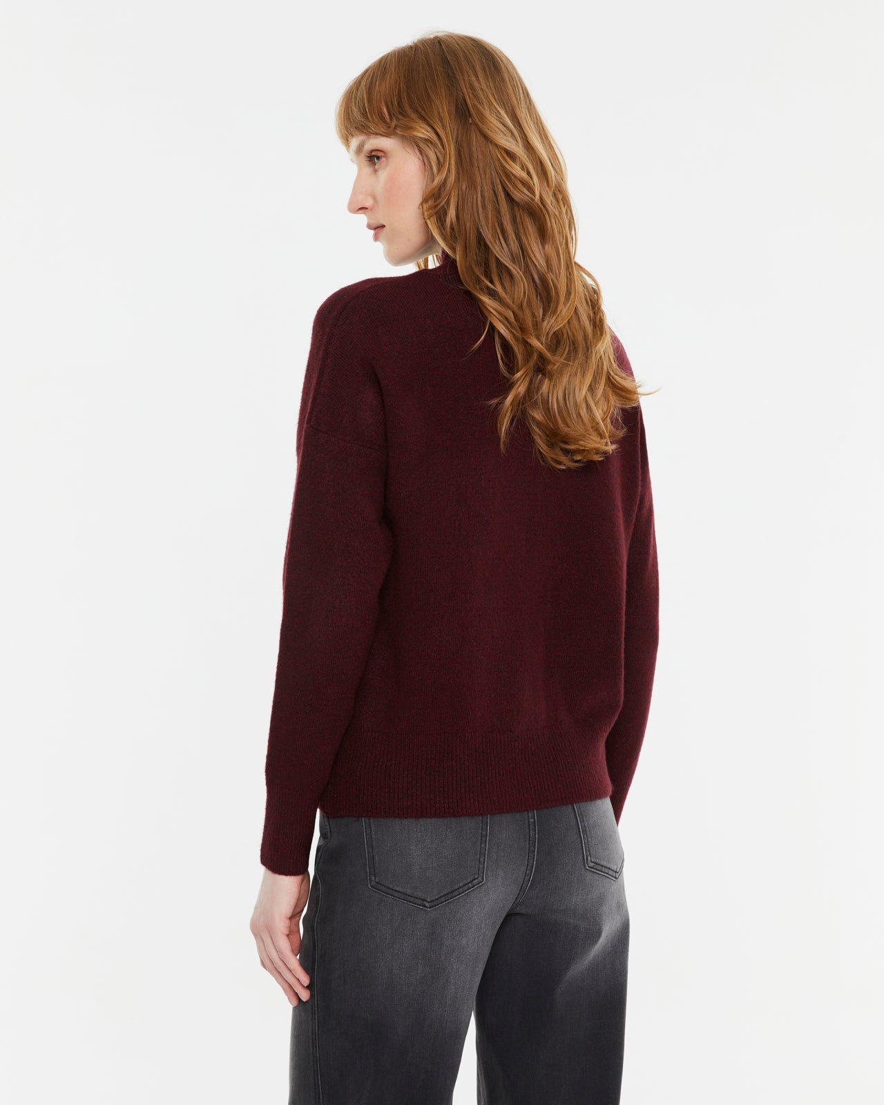 Jersey de mujer básico cuello perkins