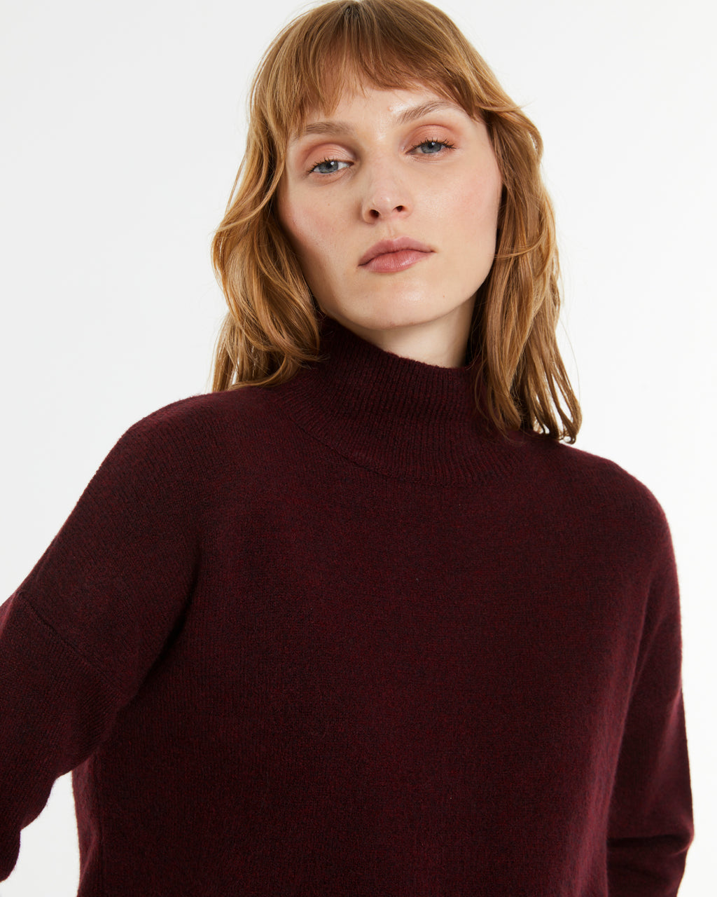 Jersey de mujer básico cuello perkins