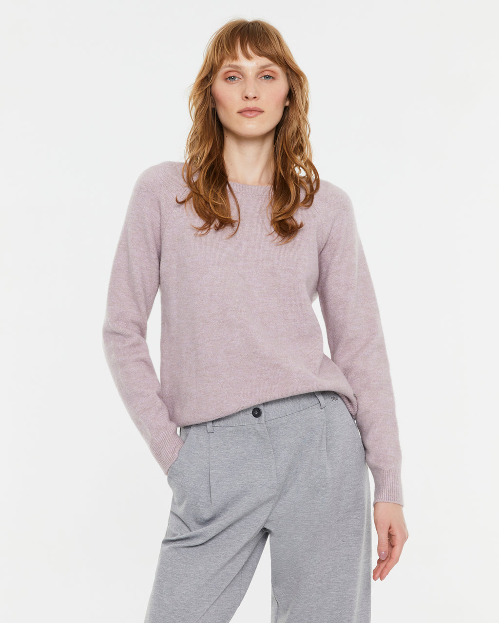 Jersey de mujer cuello redondo manga ranglán