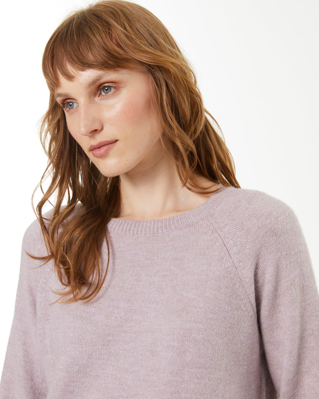 Jersey de mujer cuello redondo manga ranglán