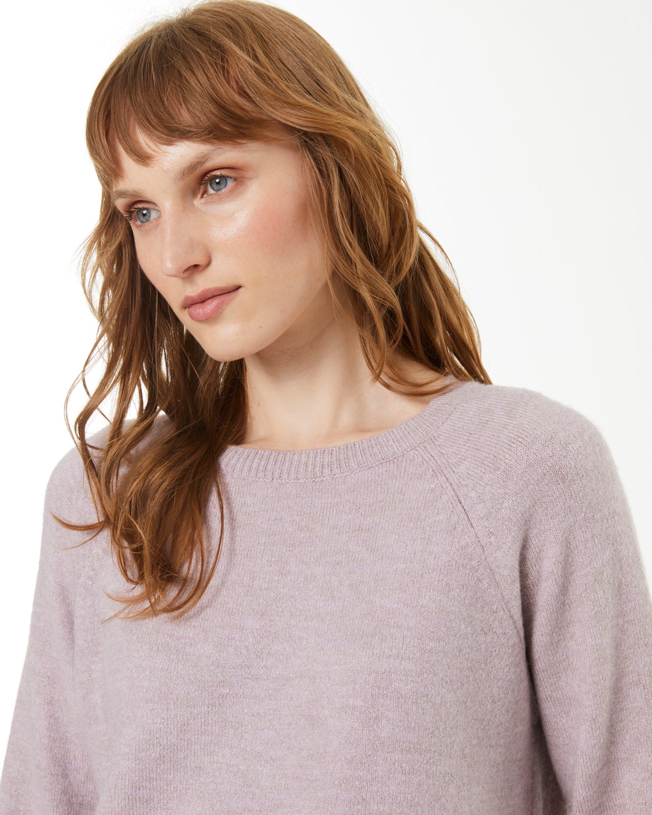 Jersey de mujer cuello redondo manga ranglán