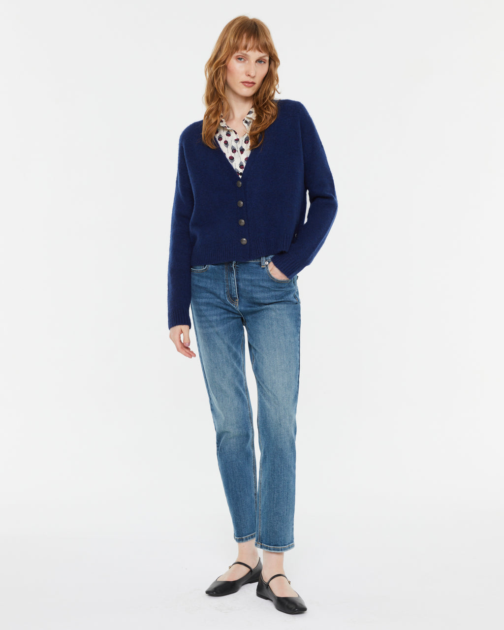 Damen Strickjacke mit V-Ausschnitt