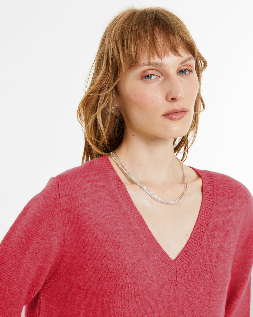 Jersey de mujer básico cuello pico