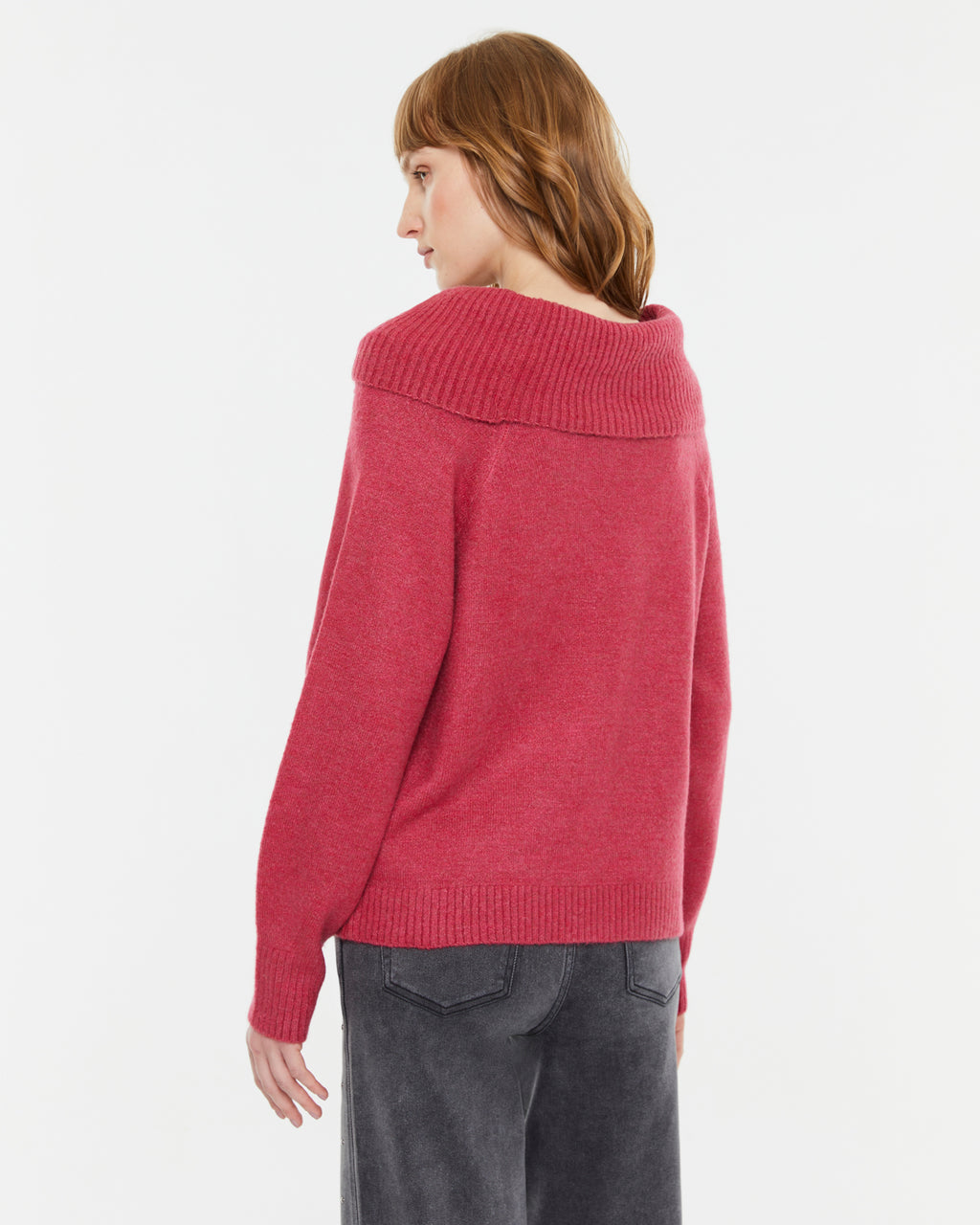 Jersey de mujer básico cuello pico